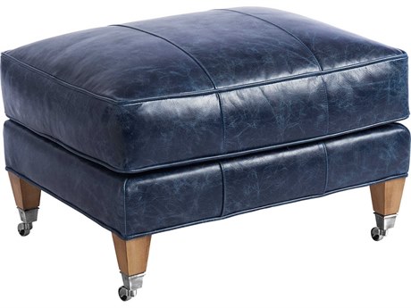 Barclay Butera Upholstery Sydney Leather Ottoman
