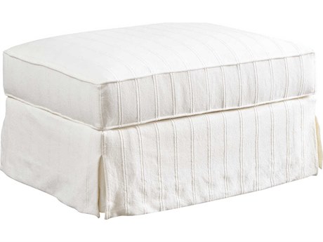 Barclay Butera Upholstery Woods Cove White Upholstered Ottoman