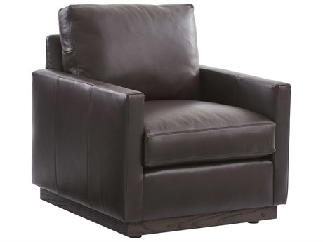 Barclay Butera Upholstery Meadow View Brown Leather Accent Chair