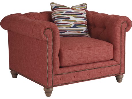 Barclay Butera Upholstery Carmen Red Fabric Accent Chair