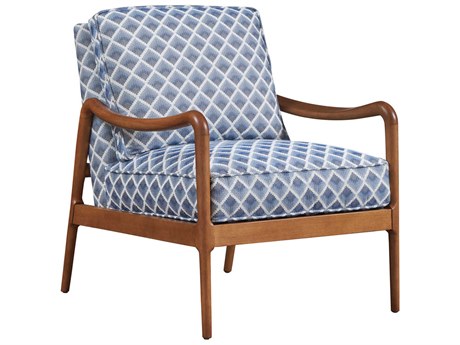 Barclay Butera Upholstery Leblanc Blue Fabric Accent Chair