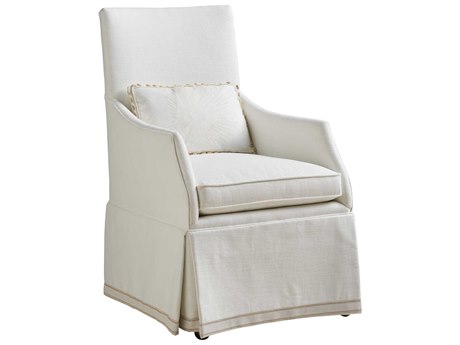 Barclay Butera Upholstery Adelaide White Upholstered Arm Dining Chair