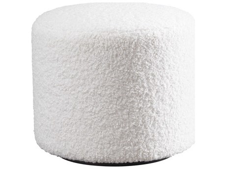 Barclay Butera Upholstery Three Arch Swivel White Upholstered Ottoman