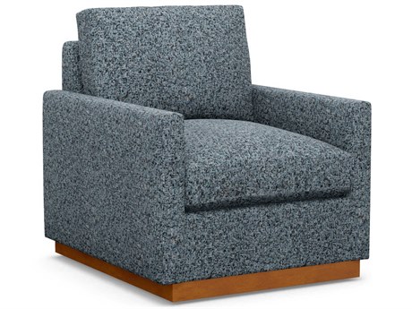 Barclay Butera Upholstery Swivel Blue Accent Chair