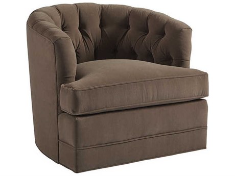 Barclay Butera Upholstery Cliffhaven Swivel Fabric Tufted Accent Chair