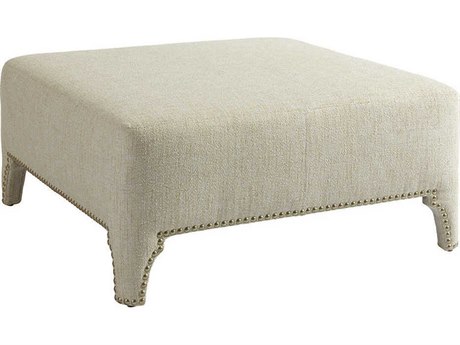 Barclay Butera Upholstery Sheffield Cocktail Beige Upholstered Ottoman