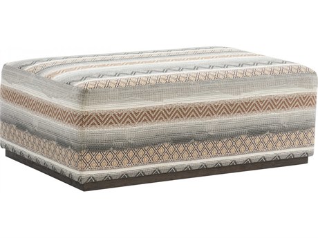 Barclay Butera Upholstery Sterling Arrowleaf Upholstered Ottoman