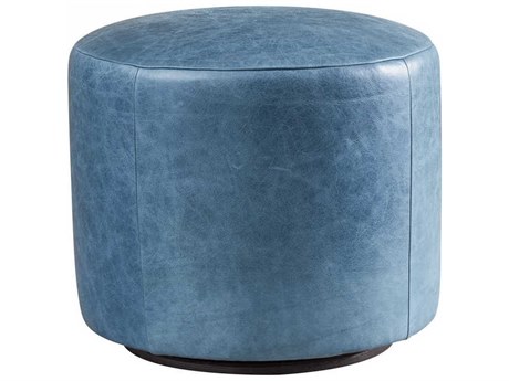 Barclay Butera Upholstery Three Arch Leather Ottoman
