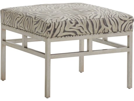 Barclay Butera Upholstery Lucca Metal Upholstered Ottoman