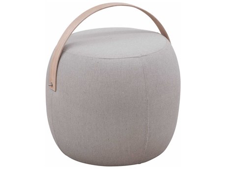 Braxton Culler Outdoor Olivia Teak Fabric Cushion Ottoman