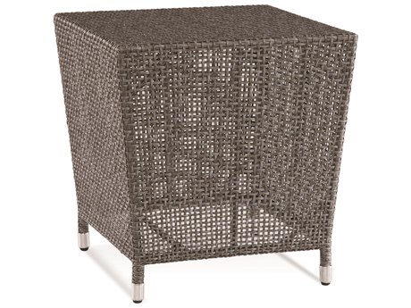 Braxton Culler Outdoor Edisto Pewter Wicker Rectangular End Table