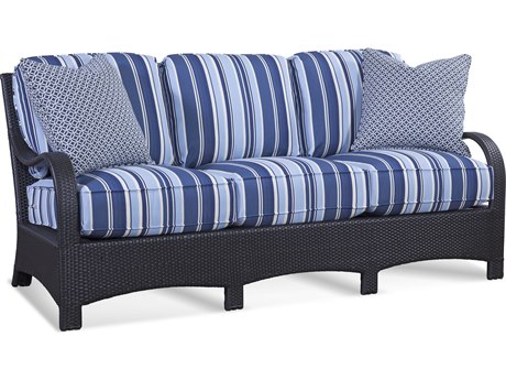 Braxton Culler Outdoor Brighton Pointe Charcoal Wicker Cushion Sofa