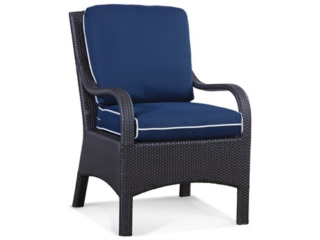Braxton Culler Outdoor Brighton Pointe Charcoal Wicker Cushion Dining Chair