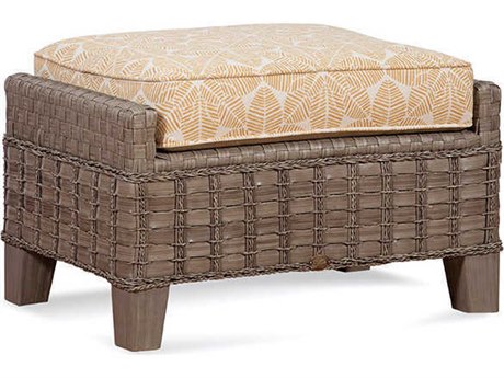 Braxton Culler Outdoor Lake Geneva Driftwood Or Java Wicker Cushion Ottoman