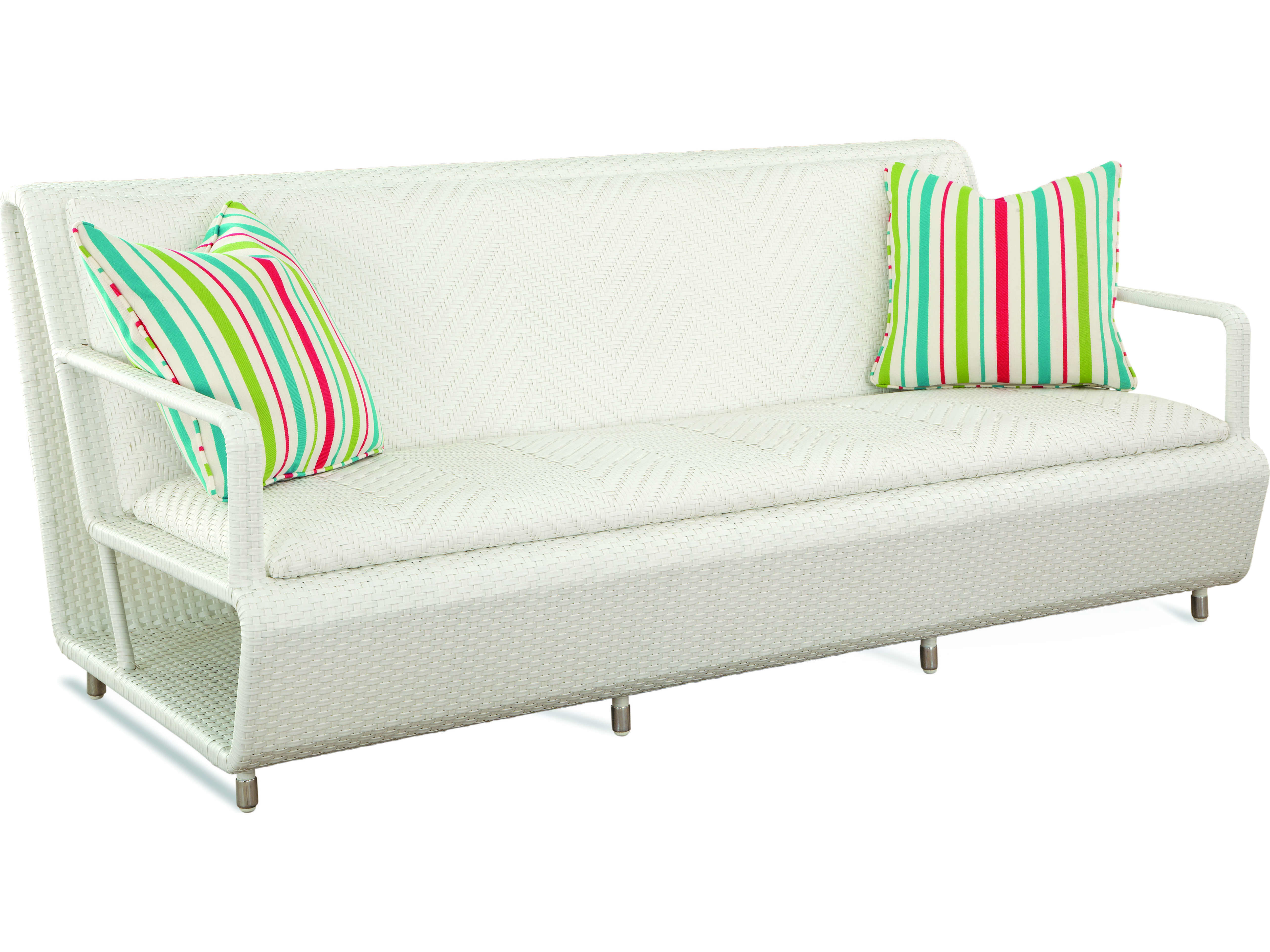 White Wicker Sofa Baci Living Room