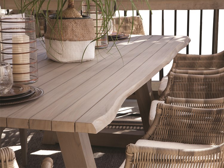 Braxton Culler Outdoor Sag Harbor Driftwood Teak Rectangular Dining