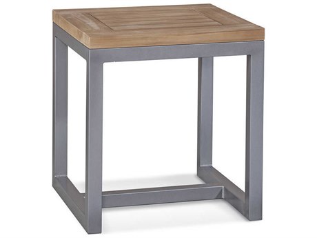 Braxton Culler Outdoor Alghero Teak / Gnmetal Aluminum Square End Table