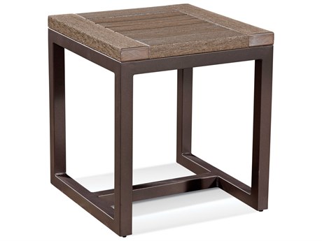 Braxton Culler Outdoor Alghero Java Aluminum Wood Square End Table