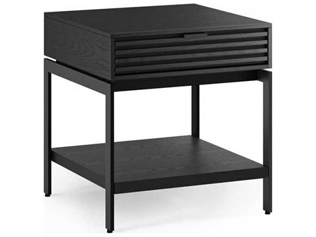 BDI Cora Square Wood Ebonized Ash Black End Table