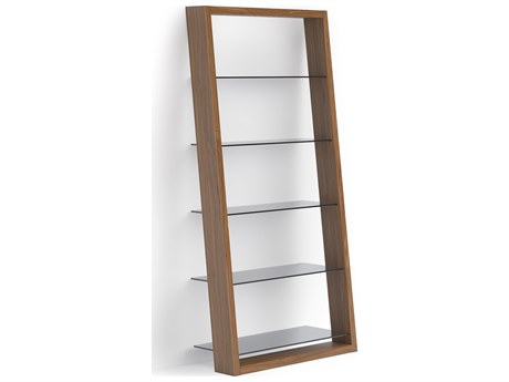 BDI Eileen Natural Walnut Grey Bookcase