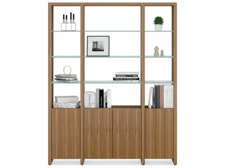 BDI Linea Shelf Natural Walnut Bookcase