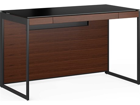 BDI Sequel Chocolate Stained Walnut Black Brown Hardwood Secretary Desk