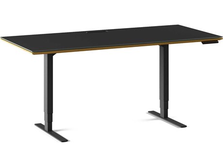 BDI Sequel Black Natural Walnut Brown Hardwood Desks