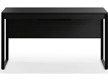 BDI Linea Office Charcoal Stained Ash Black Wood Computer Desk