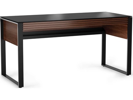 BDI Corridor Chocolate Stained Walnut Black Brown Secretary Desk