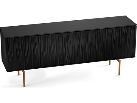 BDI Tanami 79" Satin Black Brass Media Console