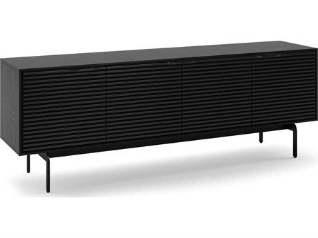 BDI Align 81" Solid Wood Ebonized Ash Media Console
