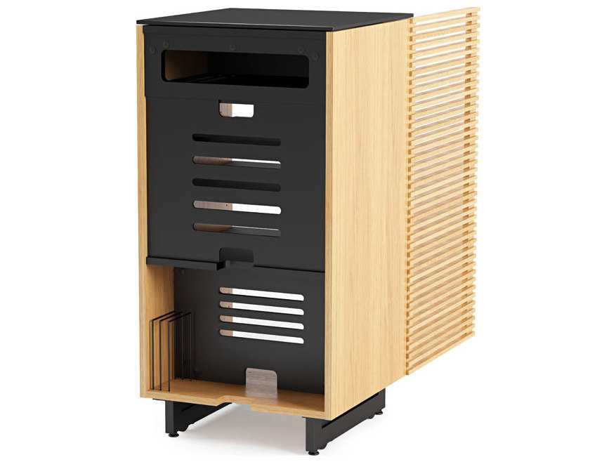 Bdi Corridor White Oak Enclosed Audio Tower Bdi8172wok Bdi Corridor White Oak Enclosed Audio Tower
