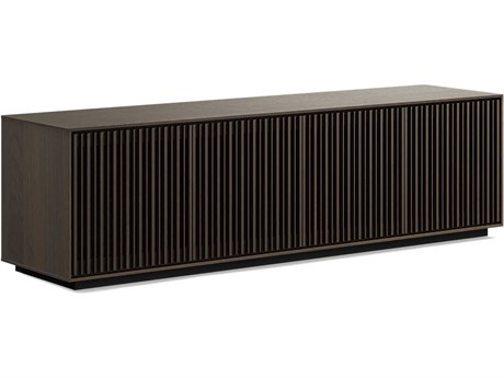 BDI Profile 81" Hardwood Toasted Oak Black Media Console