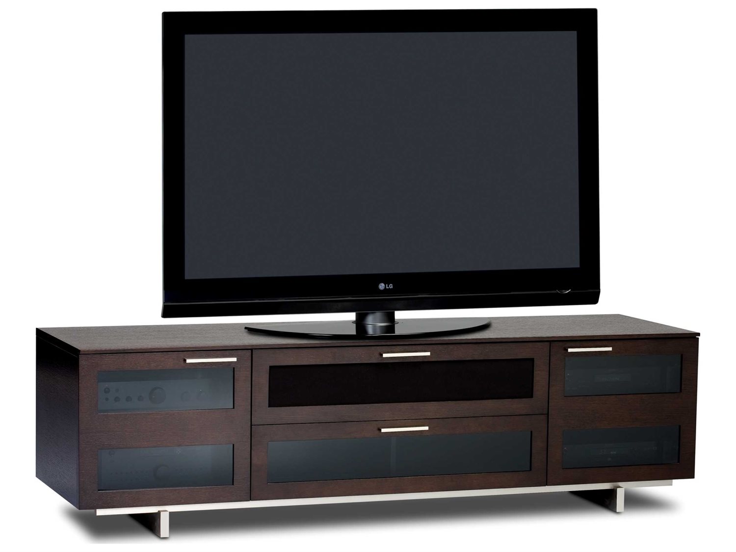 BDI Avion S. II 77'' x 22'' Espresso Stained Oak Quad Wide TV Stand
