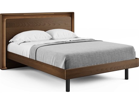 BDI Linq Toasted Oak Black Brown Hardwood Wood Queen Platform Bed
