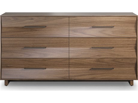 BDI Kava 6-Drawers Brown Hardwood Double Dresser