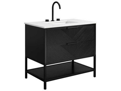 BEMMA Diamond 36" Charcoal Black Matte Vanity