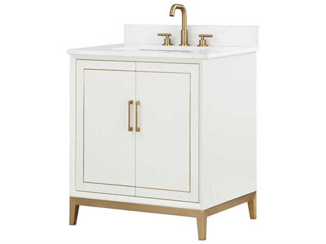BEMMA Gracie 30" Satin White Brass Vanity