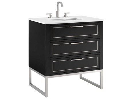 BEMMA Markham 30" Midnight Black Brushed Nickel Vanity