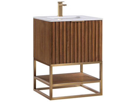 BEMMA Terra 24" Walnut Satin Brass Vanity