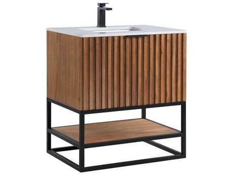 BEMMA Terra 30" Walnut Matte Black Vanity