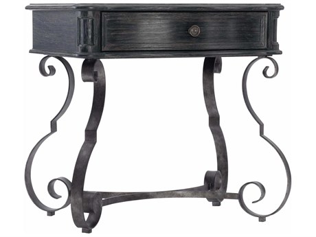 Bernhardt Villa Toscana 1-Drawer Black Solid Wood Nightstand