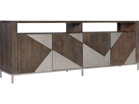 Bernhardt Logan Square Eastman 84" Sable Brown Gray Mist Entertainment Credenza