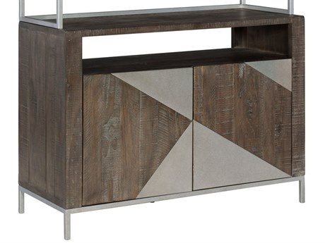 Bernhardt Plush Sable Brown Gray Mist Door Chest