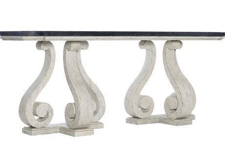 Bernhardt Mirabelle Rectangular Wood Ember Cotton Console Table
