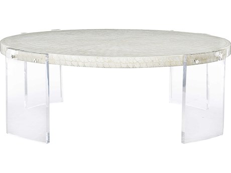 Bernhardt Pearle Round Clear Natural Cocktail Table
