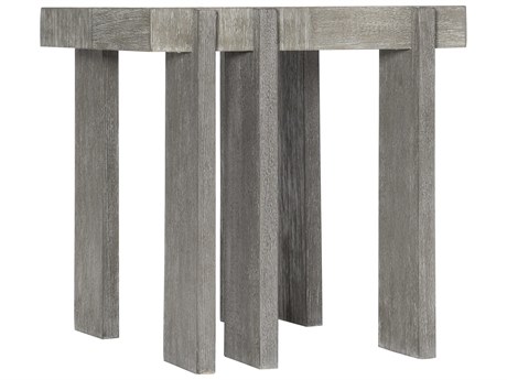 Bernhardt Foundations Square Wood Dark Shale Light End Table