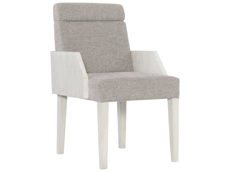 Bernhardt Foundations Gray Upholstered Arm Dining Chair