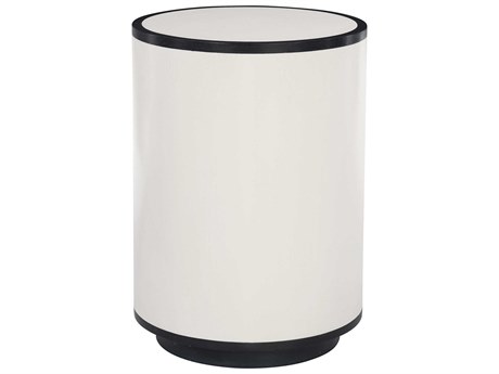 Bernhardt Silhouette Round Eggshell Onyx Accent Table