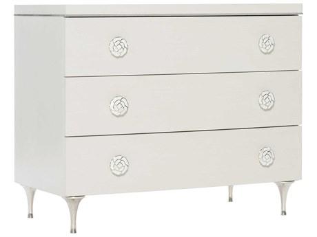 Bernhardt Silhouette 3-Drawers White Nightstand